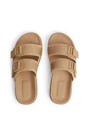 Tommy Hilfiger Natural Webbing Strap Buckle Suede Sandals - Image 5 of 6