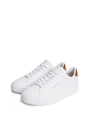 Tommy Hilfiger White Court Essential Leather Trainers - Image 3 of 6