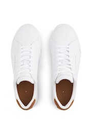 Tommy Hilfiger White Court Essential Leather Trainers - Image 5 of 6