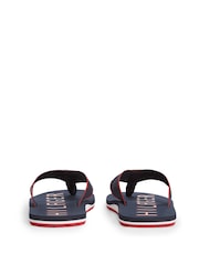 Tommy Hilfiger Blue Logo Embroidery Webbing Strap Flip Flops - Image 4 of 6