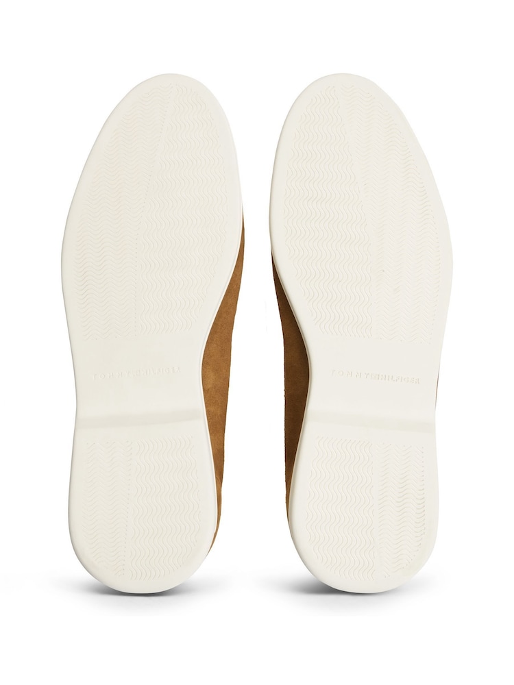 Tommy Hilfiger Natural Flag Plaque Suede Loafers - Image 6 of 6