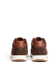Tommy Hilfiger Brown Suede Mixed Texture Trainers - Image 4 of 6