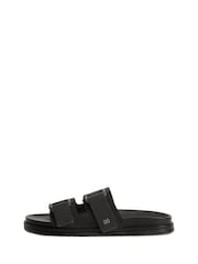 Tommy Hilfiger Black Webbing Strap Buckle Suede Sandals - Image 2 of 6