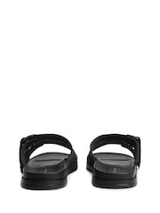 Tommy Hilfiger Black Webbing Strap Buckle Suede Sandals - Image 4 of 6
