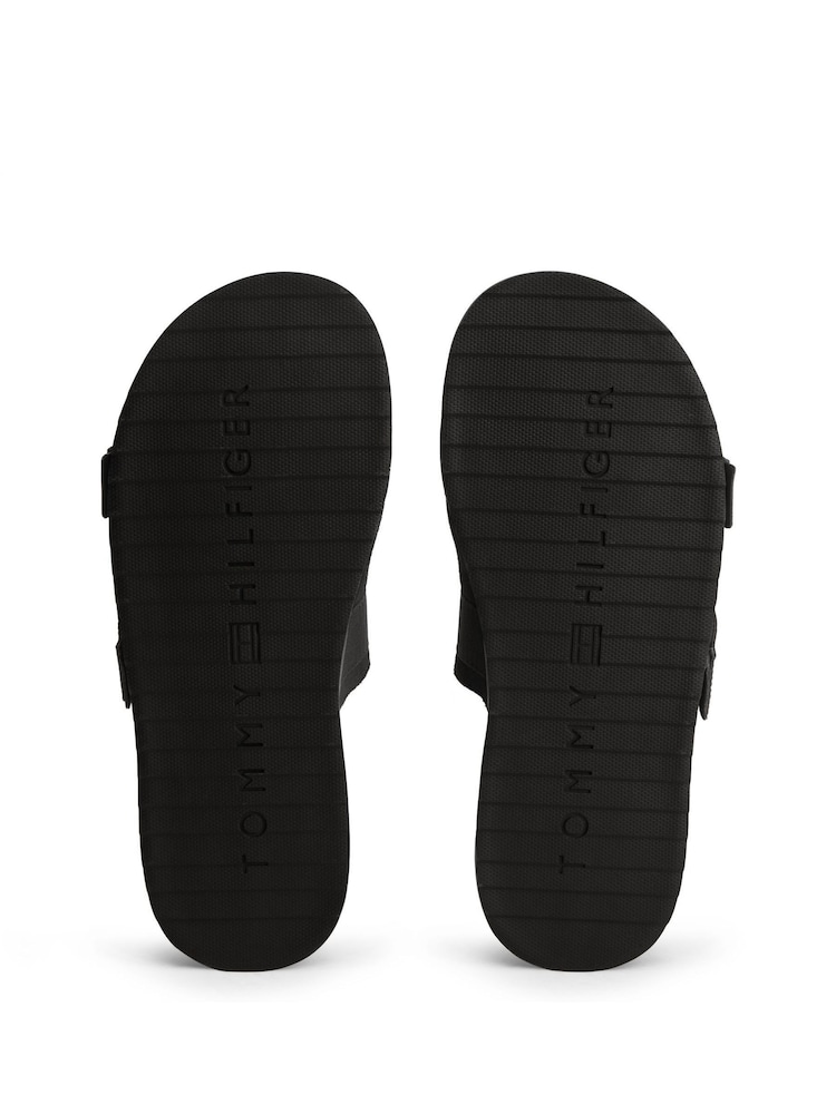 Tommy Hilfiger Black Webbing Strap Buckle Suede Sandals - Image 6 of 6 Tommy Hilfiger Black Webbing Strap Buckle Suede Sandals - Image 6 of 6
