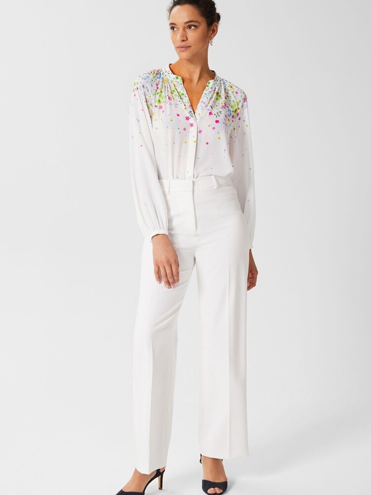 Hobbs White Alycia Blouse - Image 1 of 4 Hobbs White Alycia Blouse - Image 1 of 4
