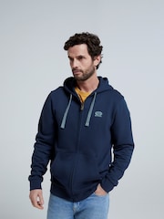 Animal Blue Mens Woody Zip 100% Cotton Hoodie - Image 1 of 1