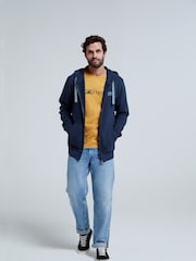 Animal Blue Mens Woody Zip 100% Cotton Hoodie - Image 3 of 4