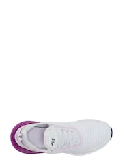 Nike White/Purple Air Max 270 Youth Trainers - Image 3 of 4