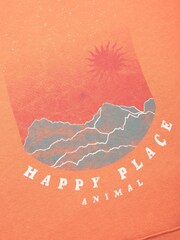 Animal Womens Orange Kaya Organic Happy Hoodie - Image 10 of 10