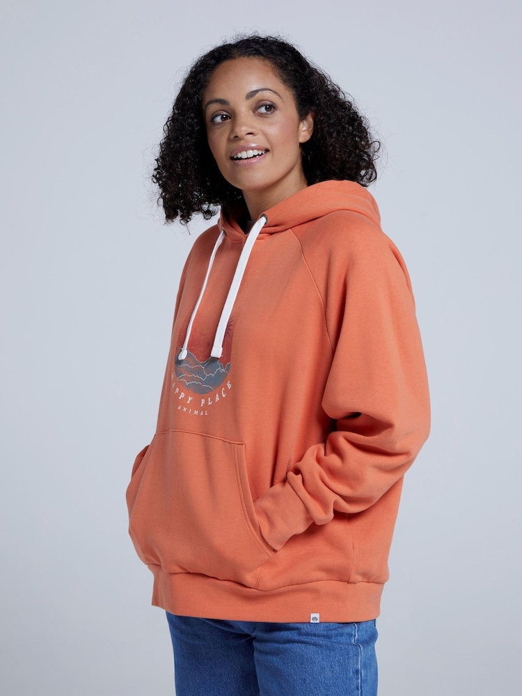 Animal Womens Orange Kaya Organic Happy Hoodie - Image 2 of 10