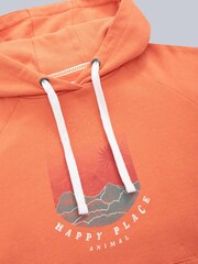 Animal Womens Orange Kaya Organic Happy Hoodie - Image 8 of 10