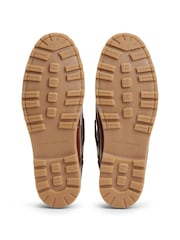 Tommy Hilfiger Brown Leather Braided Boat Shoes - Image 5 of 7