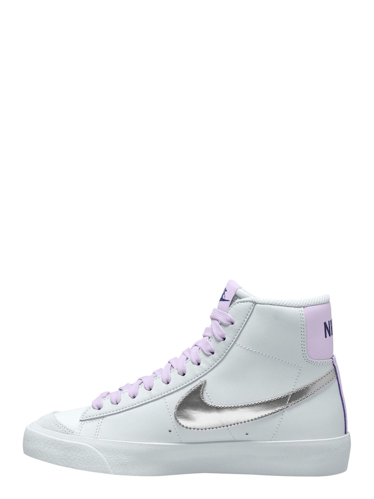 Белый/сиреневый - Детские кроссовки Nike Blazer 77 - Изображение 2 из 4