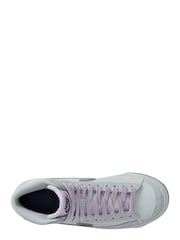 Белый/сиреневый - Детские кроссовки Nike Blazer 77 - Изображение 3 из 4