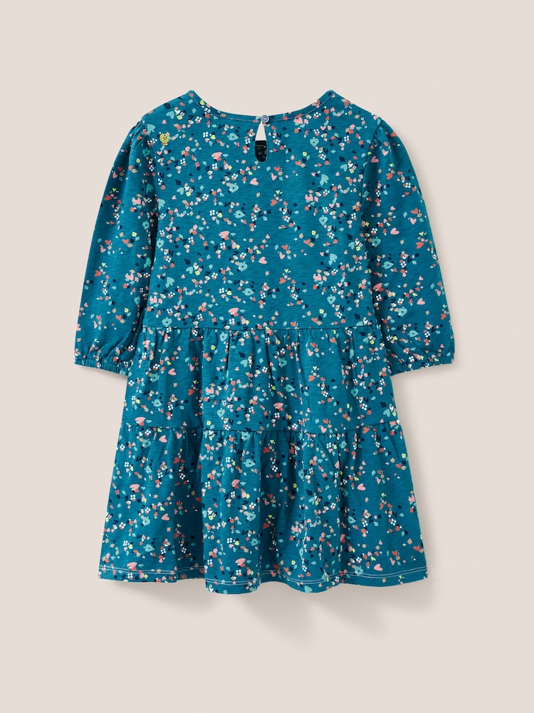White Stuff Blue Dotty Printed Jersey Dress - Image 2 of 3 White Stuff Blue Dotty Printed Jersey Dress - Image 2 of 3