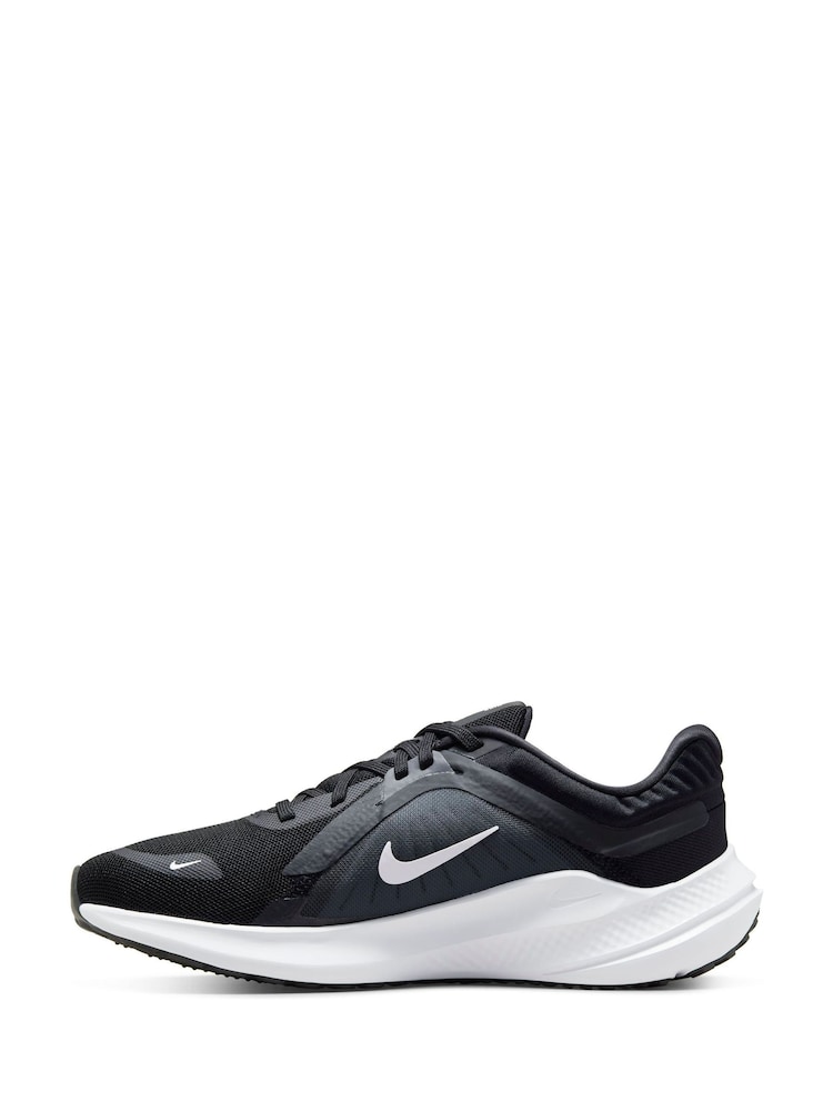 Nike Black/Purple Quest 5 Road Running Trainers - Image 3 of 9