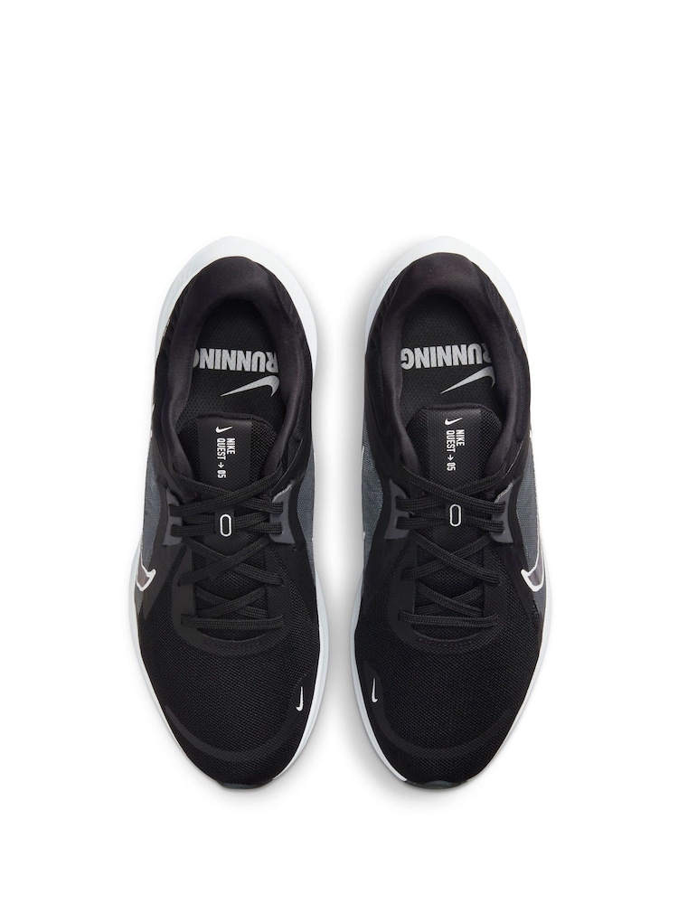 Nike Black/Purple Quest 5 Road Running Trainers - Image 6 of 9