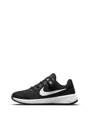 Nike Black/White Revolution 6 FlyEase Junior Trainers - Image 2 of 11