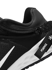 Nike Black/White Revolution 6 FlyEase Junior Trainers - Image 9 of 11