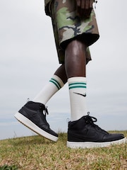 Nike Black Court Vision Mid Trainers - Image 1 of 1