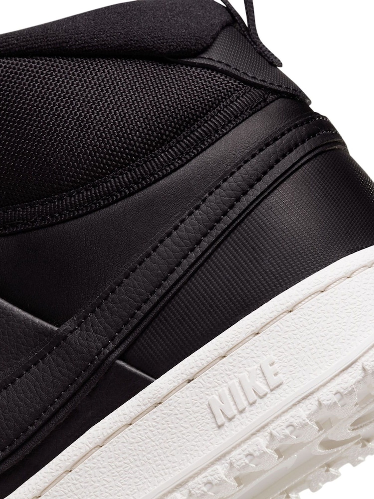 Nike Black Court Vision Mid Trainers - Image 10 of 10