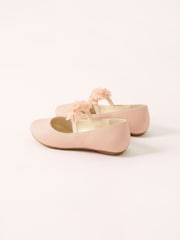 Hellpink - Monsoon Ballerinas in schimmernder Optik mit Zierblume - Bild 3 von 3