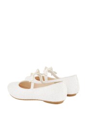 Monsoon Natural Glittery Butterfly Ballerina Flats - Image 2 of 2