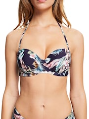 Esprit Navy Blue Underwire Balconette Bikini Top - Image 2 of 6