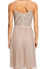 Esprit Light Taupe Bead And Sequins Dress - Image 4 of 7