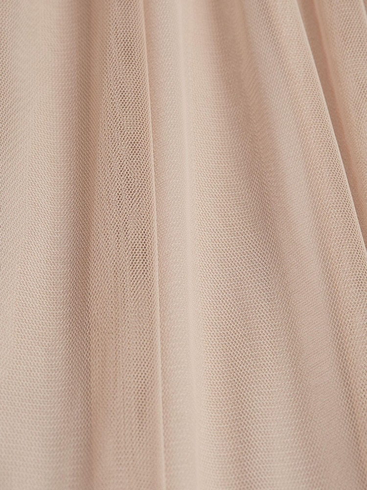 Esprit Light Taupe Bead And Sequins Dress - Image 7 of 7