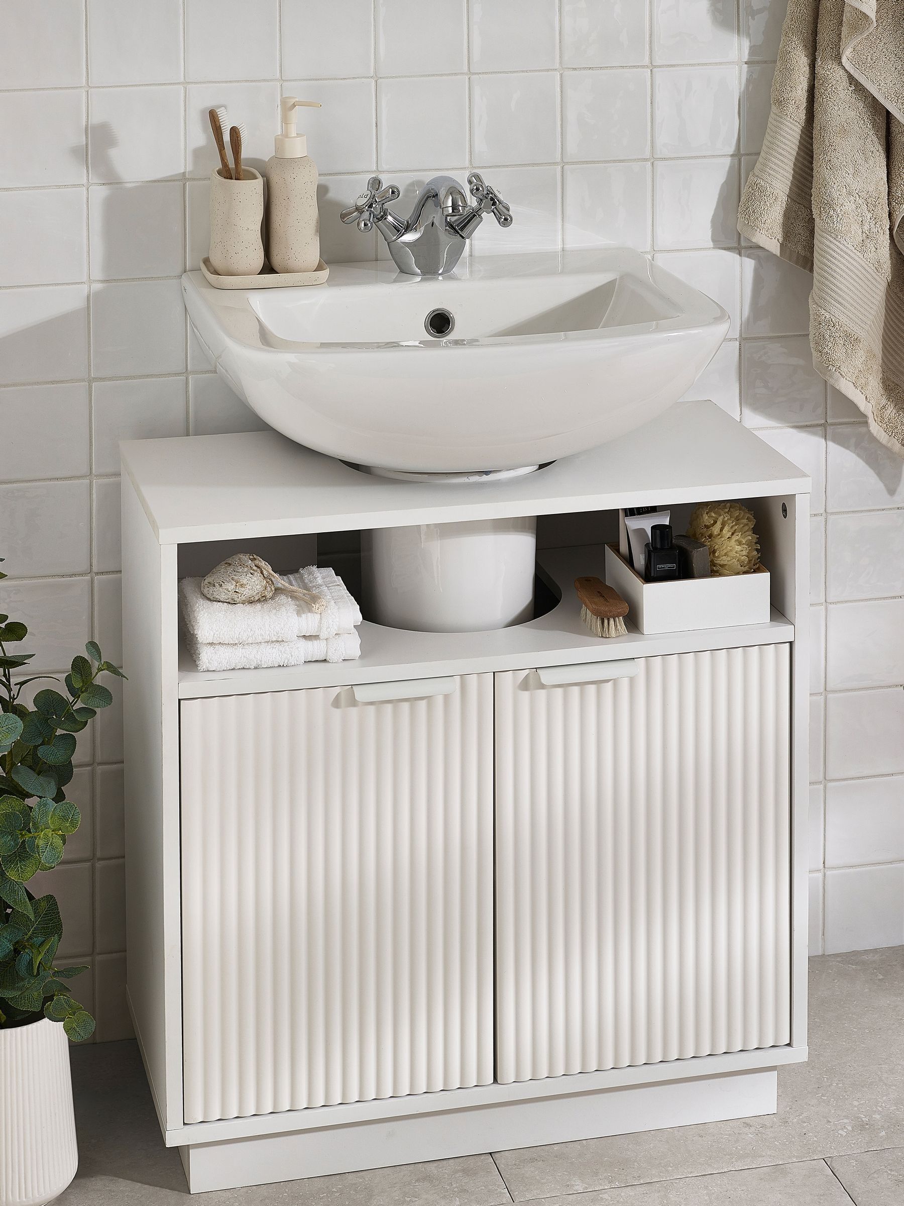 Buy White Garda Textured Under Sink Storage Unit from the Next UK online shop