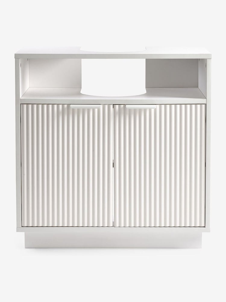 White Garda Textured Under Sink Storage Unit - Image 5 of 7