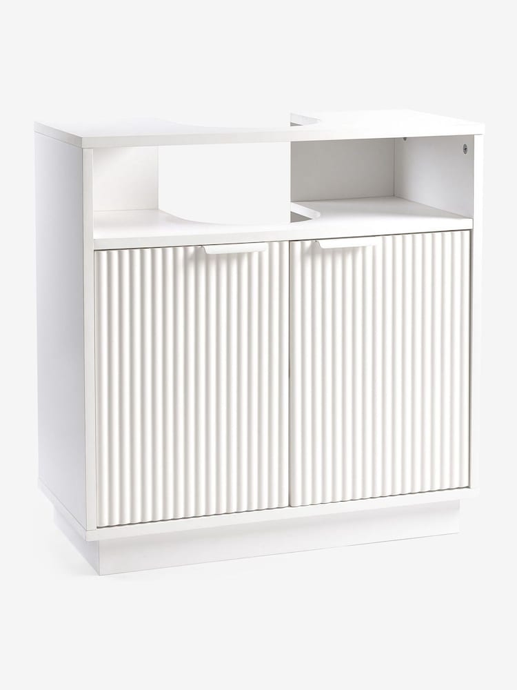 White Garda Textured Under Sink Storage Unit - Image 6 of 7