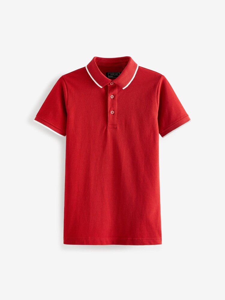 Dark Red Short Sleeve Polo Shirt (3-16yrs) - Image 1 of 3