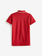 Dark Red Short Sleeve Polo Shirt (3-16yrs) - Image 2 of 3