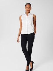 Hobbs White Sleeveless Blouse - Image 1 of 4