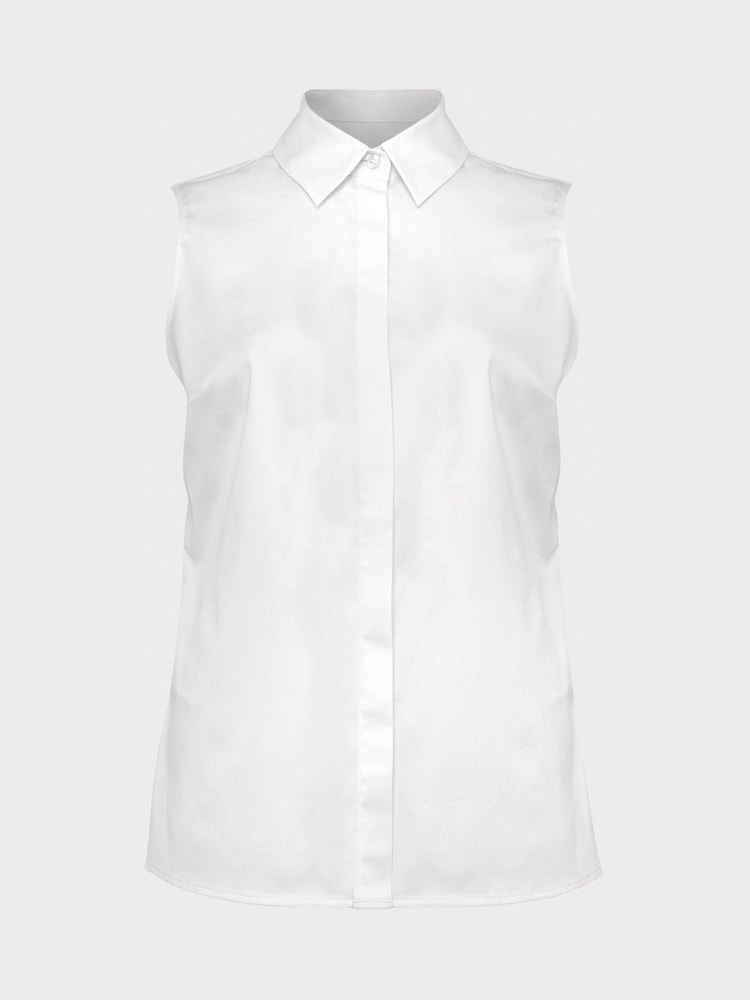 Hobbs White Sleeveless Blouse - Image 2 of 4