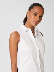 Hobbs White Sleeveless Blouse - Image 3 of 4
