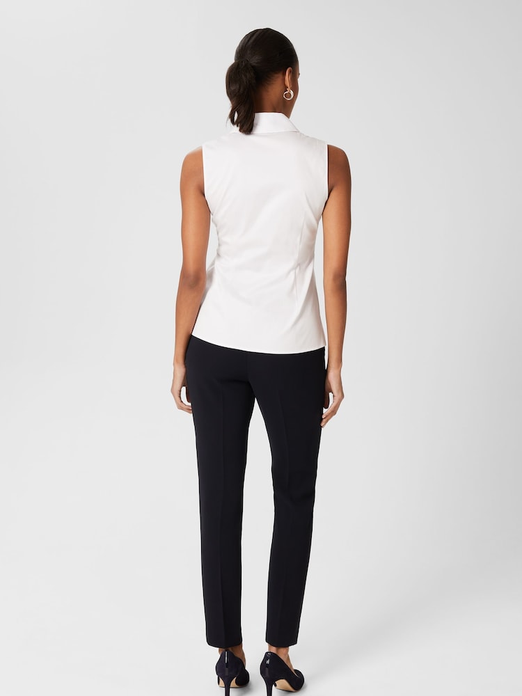 Hobbs White Sleeveless Blouse - Image 4 of 4