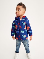 Navy Blue Dinosaur Shower Resistant Jacket (3mths-7yrs) - Image 1 of 6