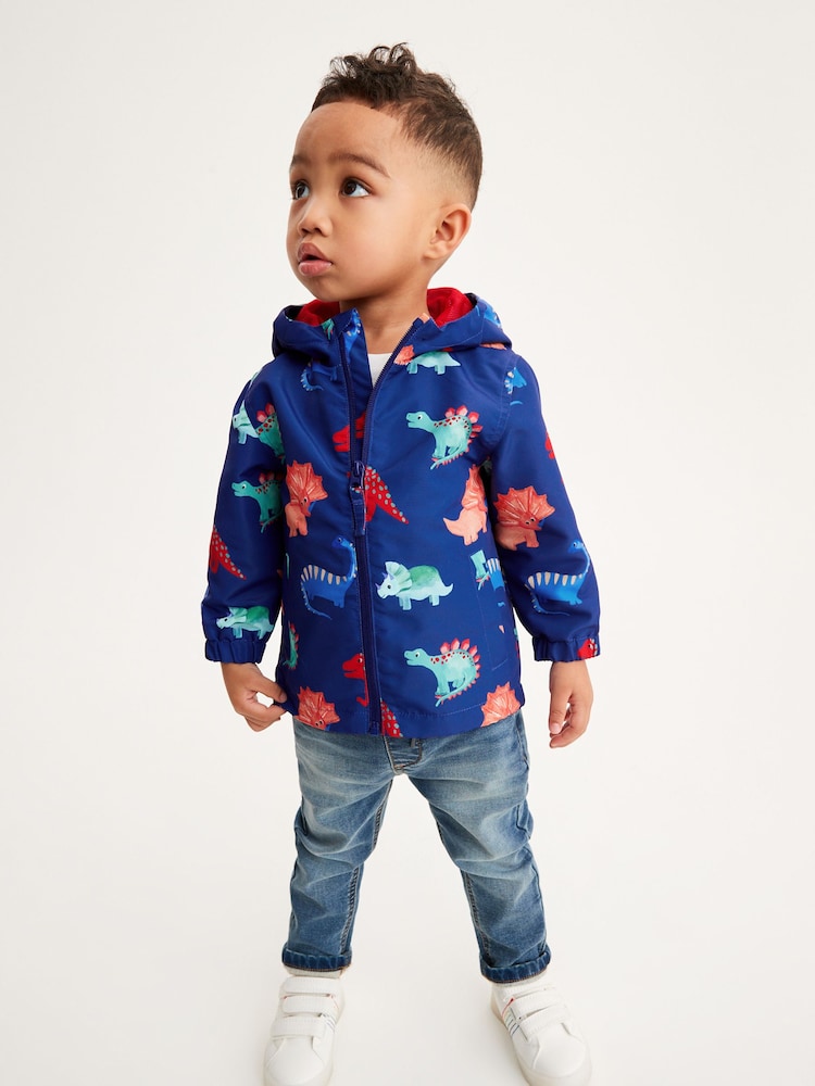 Navy Blue Dinosaur Shower Resistant Jacket (3mths-7yrs) - Image 1 of 6
