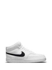 Blanco/Negro - Zapatillas de deporte abotinadas Court Vision de Nike - Imagen 1 de 8