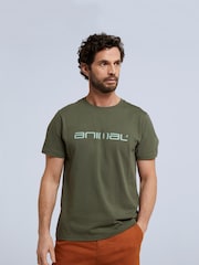 Зеленый - Animal Classico Mens 100% Cotton T-Shirt - Image 5 of 9