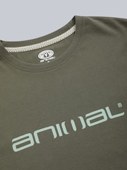 Зеленый - Animal Classico Mens 100% Cotton T-Shirt - Image 8 of 9