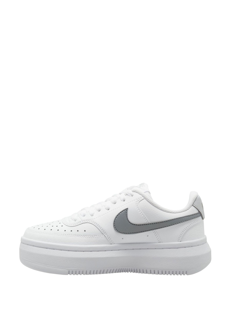 Nike White Court Vision Alta Platform Trainers - Image 2 of 3
