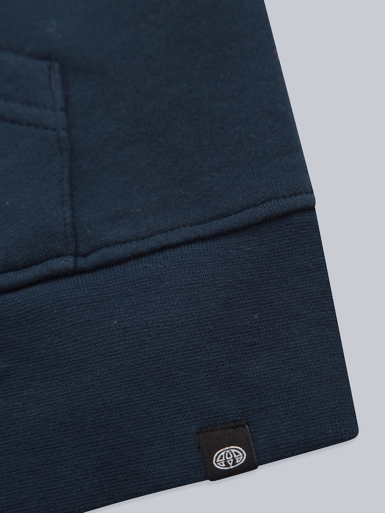 Animal Navy Blue Mens Driver Logo Hoodie - Image 10 of 10