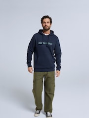 Animal Navy Blue Mens Driver Logo Hoodie - Image 3 of 10