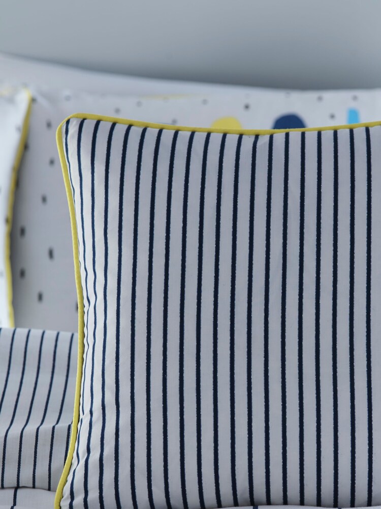 Appletree Blue Kids Vibe Filled 100% Cotton Cushion - Image 2 of 2