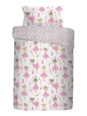 Bedlam Pink Kids Ballet Dancer Duvet Cover And Pillowcase Set - Image 4 of 4